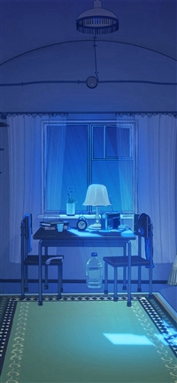 Arsenic Painting Blue Room Art Illustration wallpaper