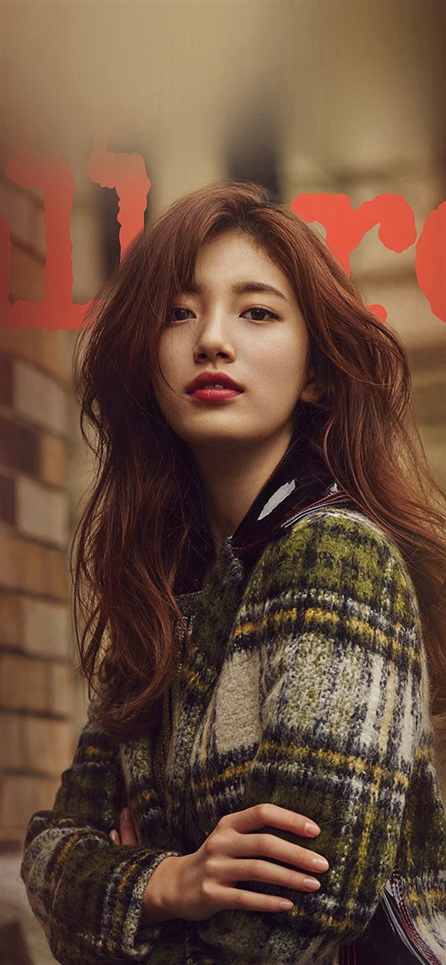1125x2436 Autumn Kpop Girl Suji Fall Street Fashion Photography - fall iPhone X Wallpaper