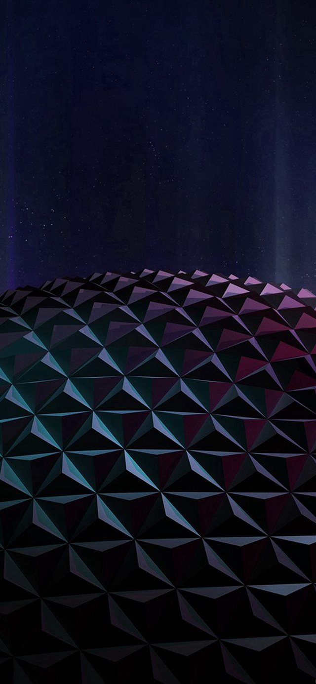 1125x2436 Polygon Planet Dark Digital Art Pattern -  iPhone X Wallpaper