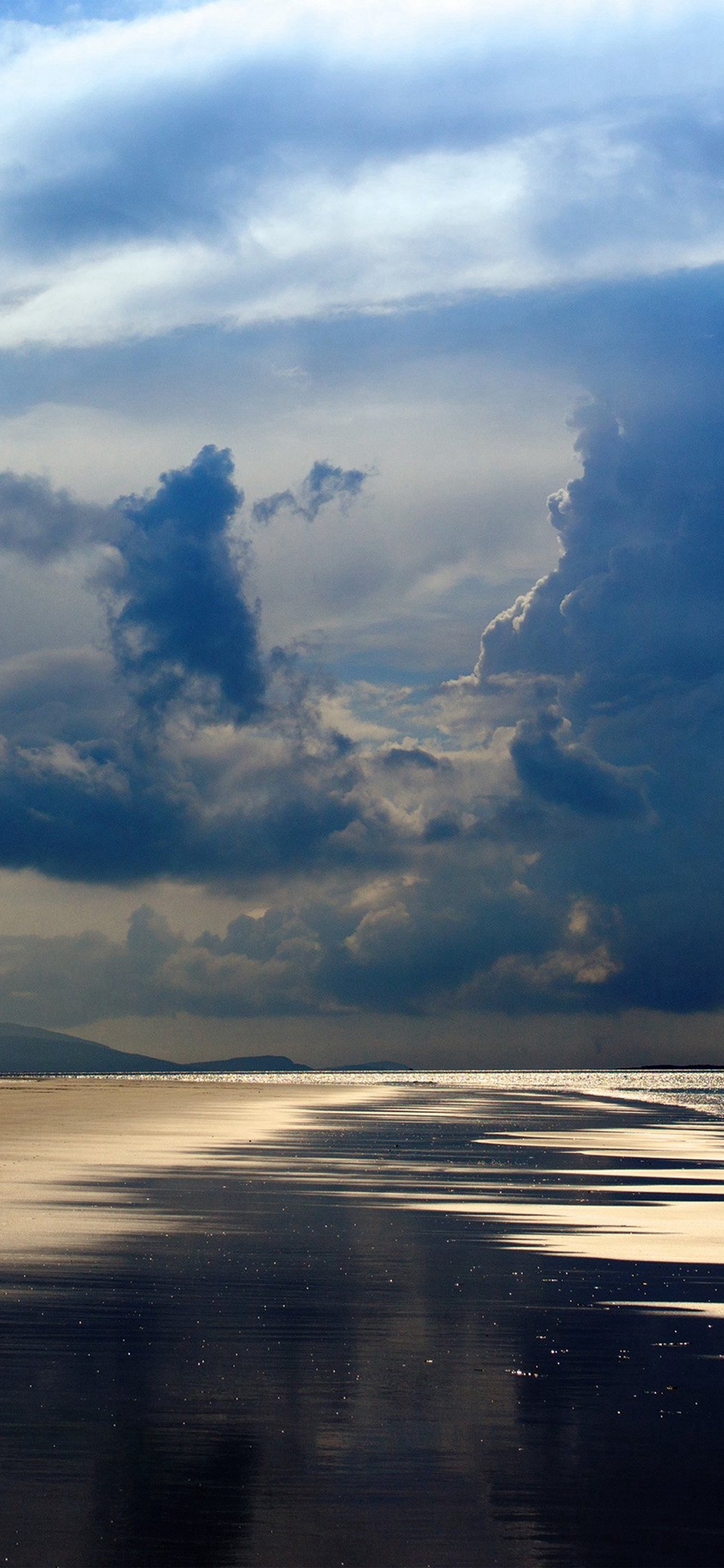 Beach Sea Summer Rain Cloud Nature iPhone X Wallpapers Free Download