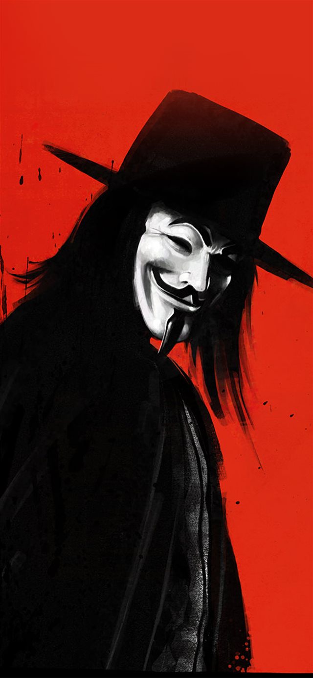 1125x2436 Character Game Red Art Illustration - face iPhone X Wallpaper