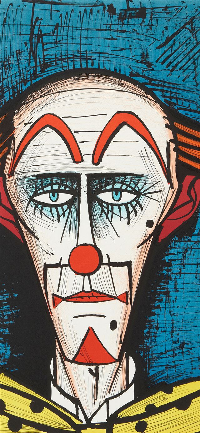 1125x2436 Bernard buffet paint art - red iPhone X Wallpaper