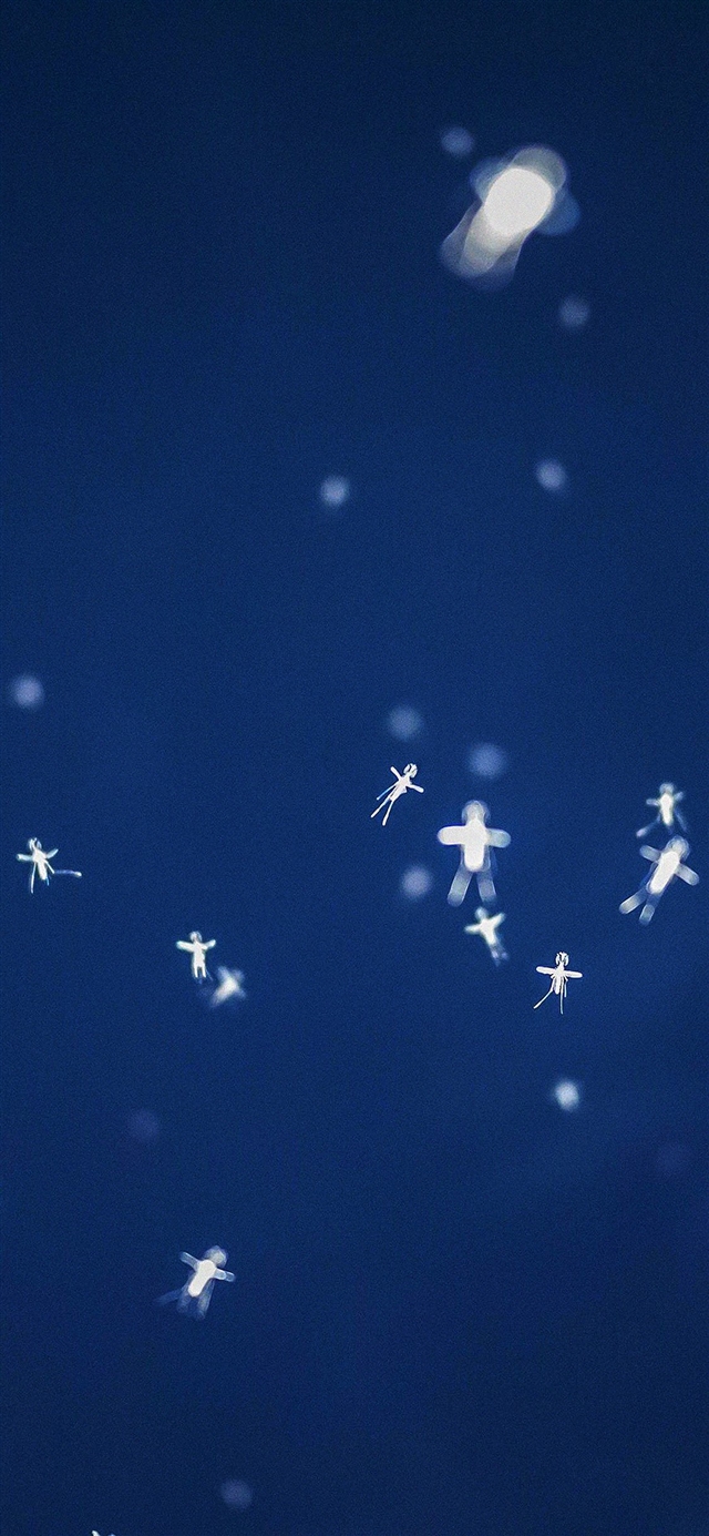 1125x2436 Small paper people - bokeh iPhone X Wallpaper