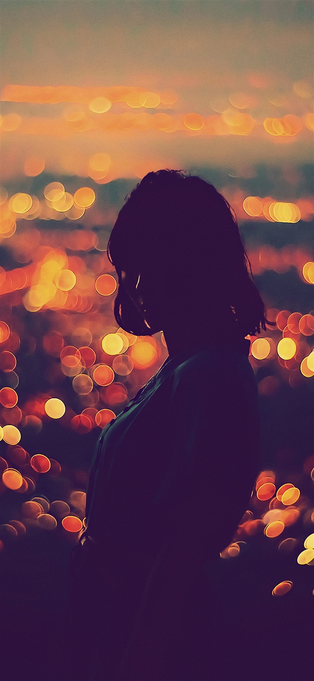 1125x2436 Girl night bokeh - bokeh iPhone X Wallpaper
