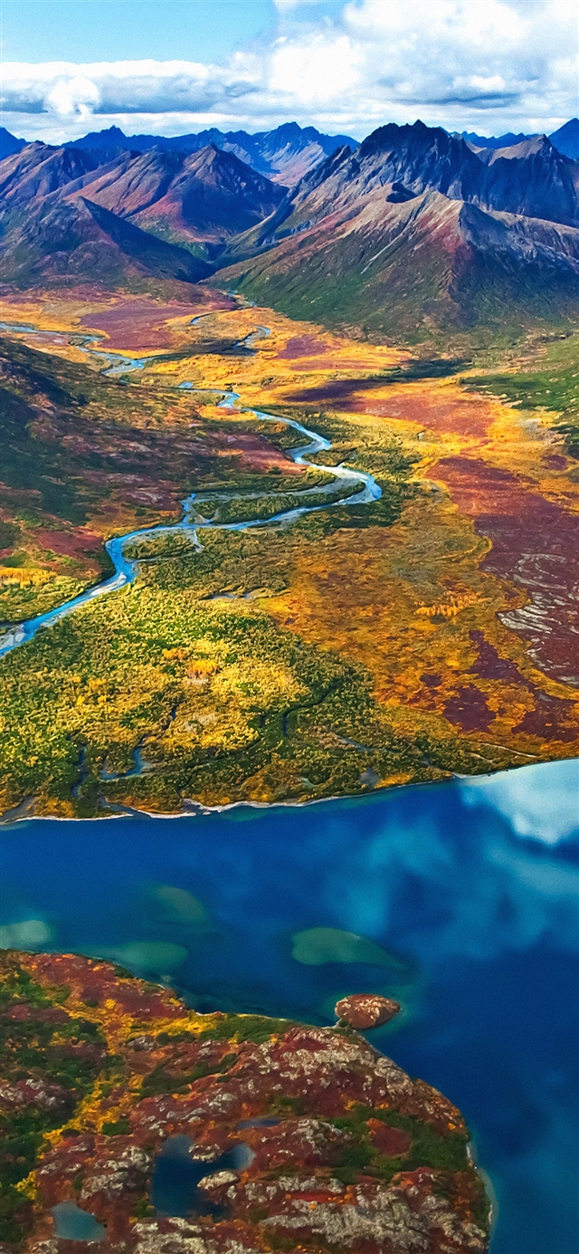 1125x2436 Land rainbow - green iPhone X Wallpaper