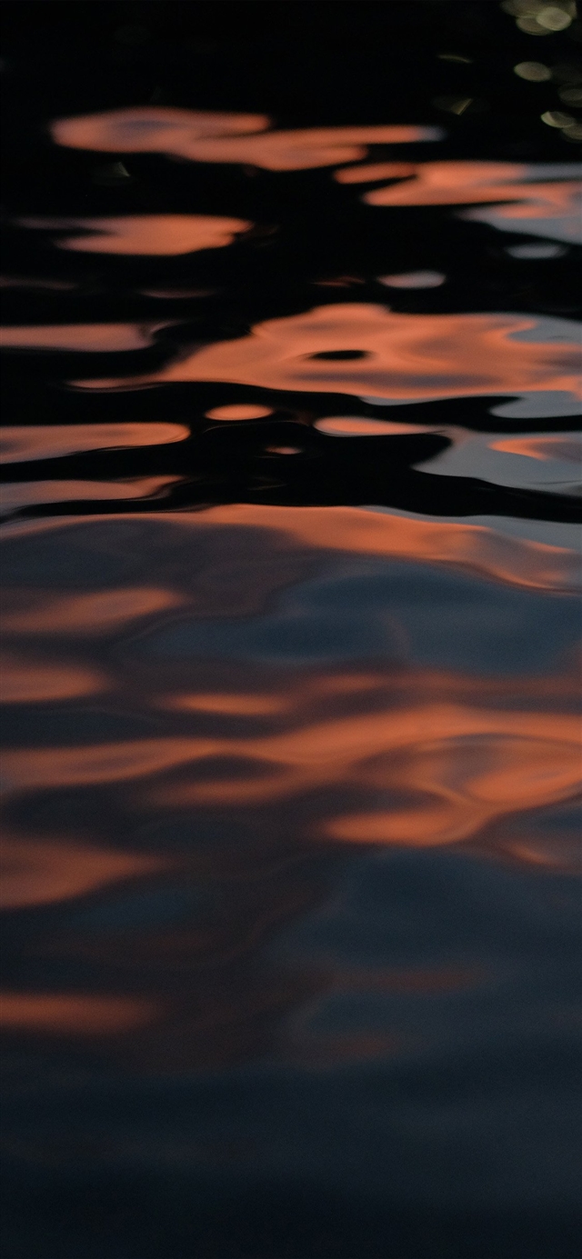 1125x2436 Water wave sea - orange iPhone X Wallpaper