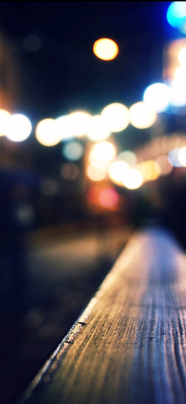 1125x2436 Bokeh blue night -  iPhone X Wallpaper