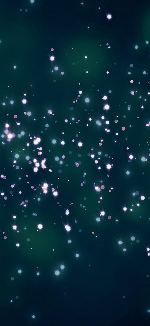 1125x2436 Firefly party bokeh - cyan iPhone X Wallpaper