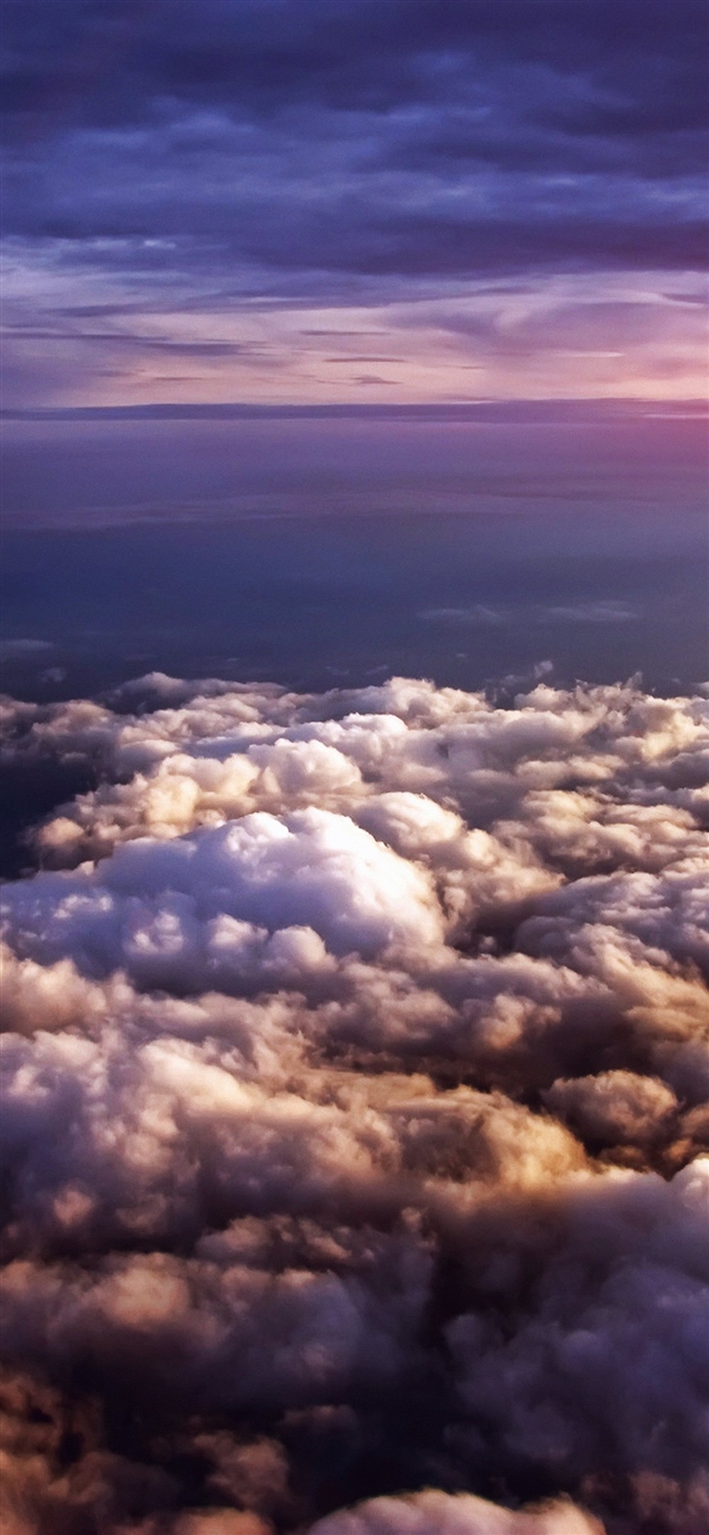 1125x2436 Cloud flare sky - orange iPhone X Wallpaper