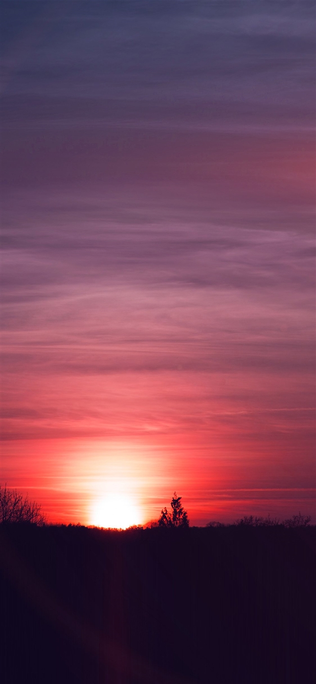 1125x2436 Sky sunset night summer cloud - red iPhone X Wallpaper