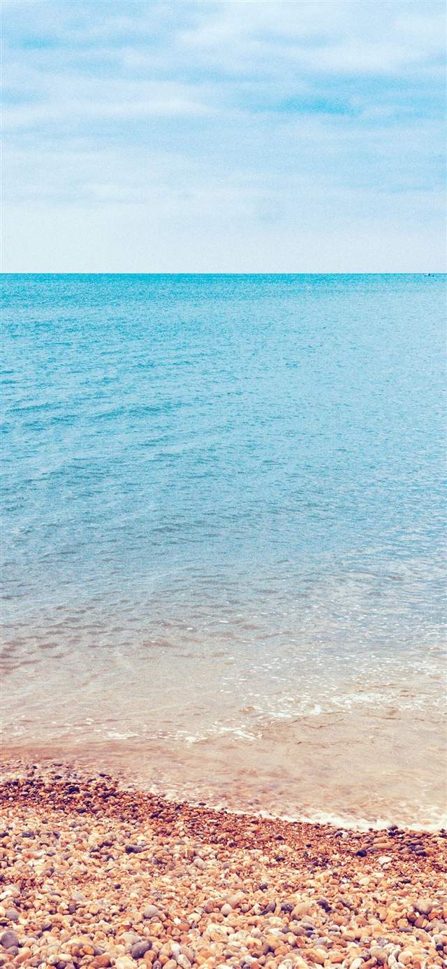 1125x2436 Sea beach - cyan iPhone X Wallpaper