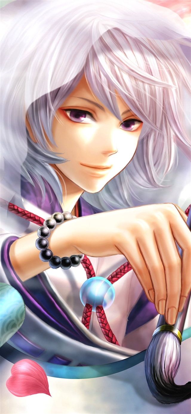 1125x2436 Anime art illustration - cyan iPhone X Wallpaper