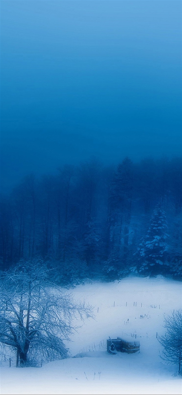 1125x2436 Blue snow mountain - mountain iPhone X Wallpaper