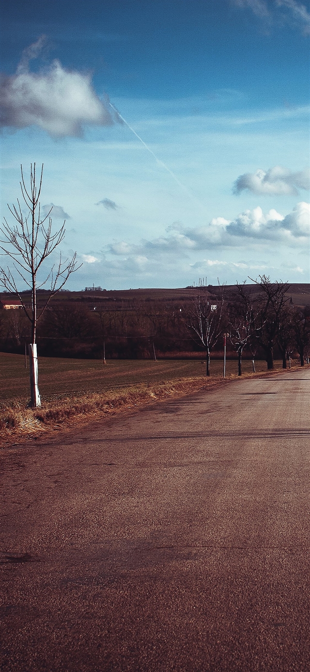 1125x2436 Road - blue iPhone X Wallpaper