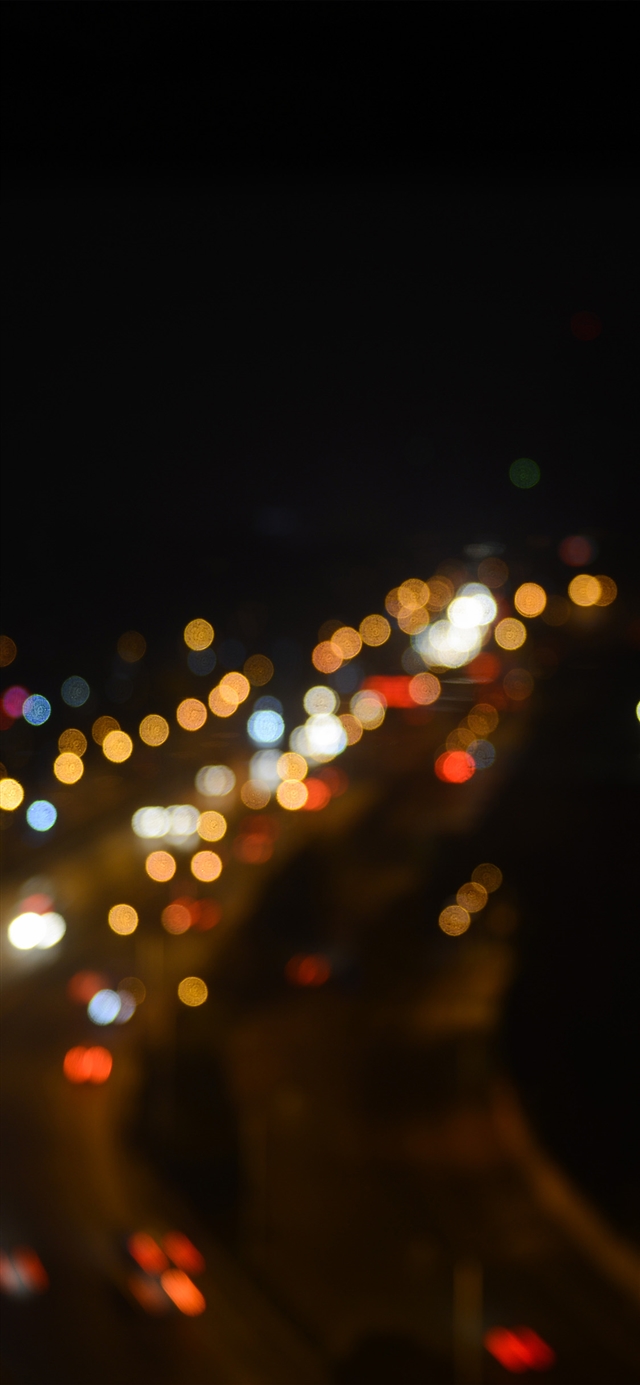 1125x2436 Night bokeh light street - night iPhone X Wallpaper