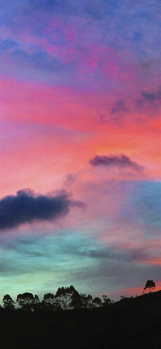 1125x2436 Sky rainbow cloud sunset - purple iPhone X Wallpaper