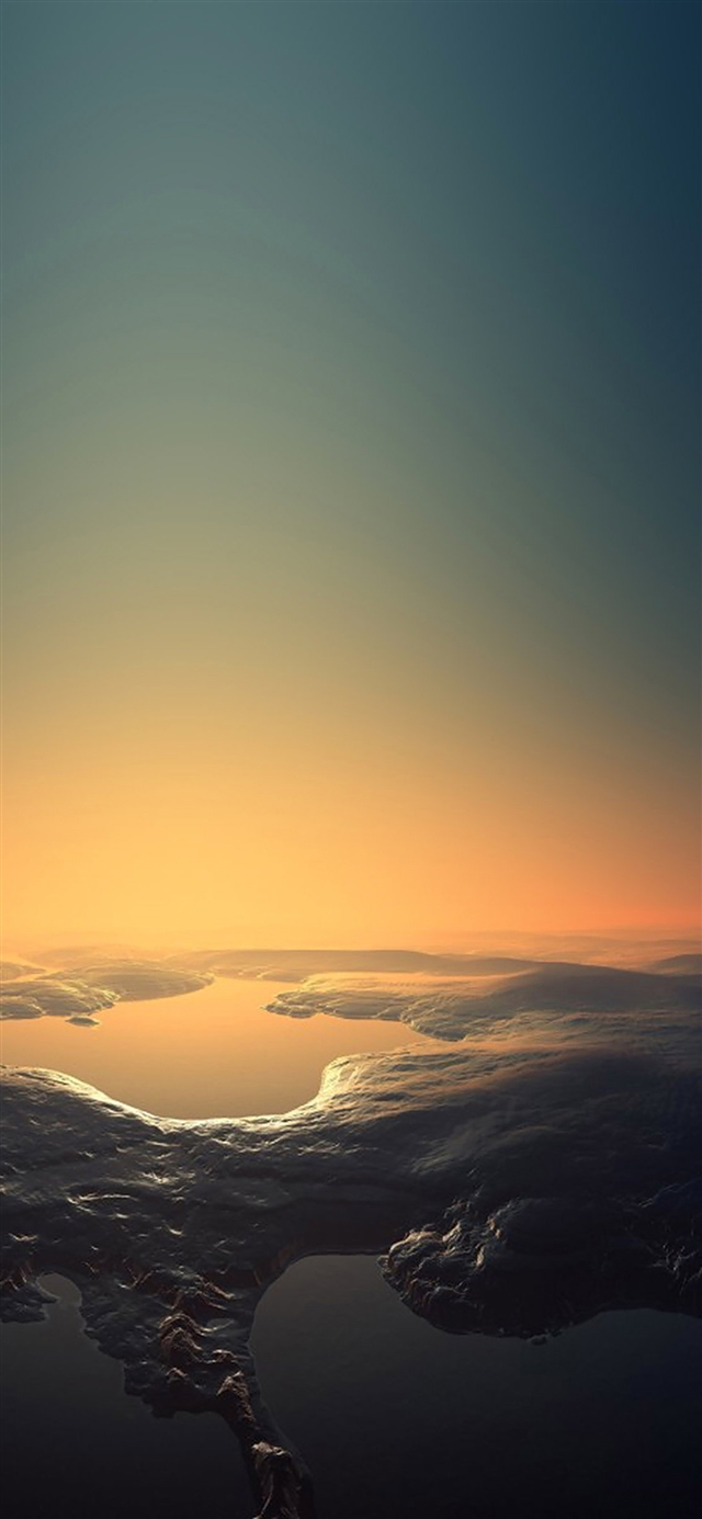 1125x2436 Earth is ours space - orange iPhone X Wallpaper