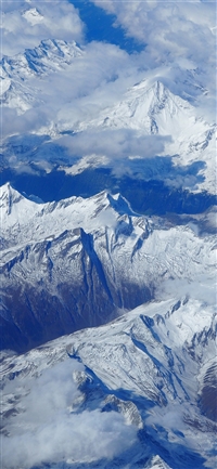 Snow mountain blue sky wallpaper