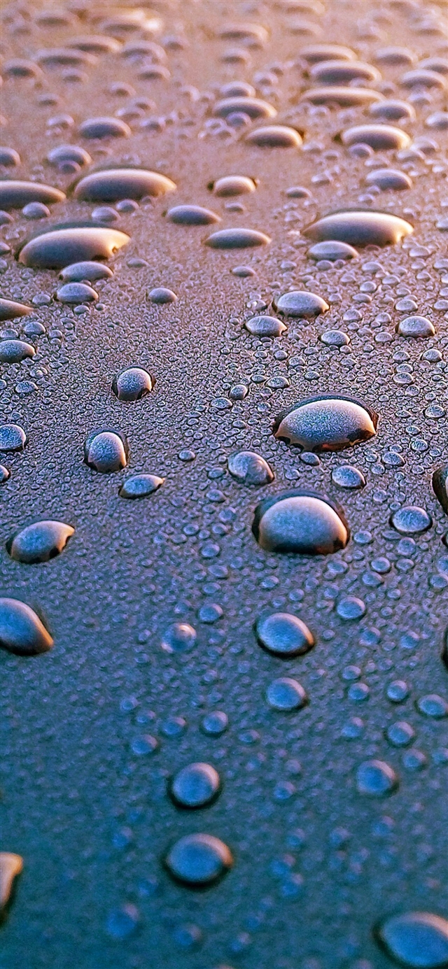 1125x2436 Water drop rain cold blue pattern background -  iPhone X Wallpaper