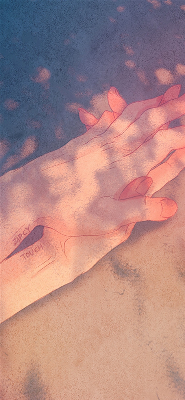 1125x2436 Zipcy love hand art illustration -  iPhone X Wallpaper