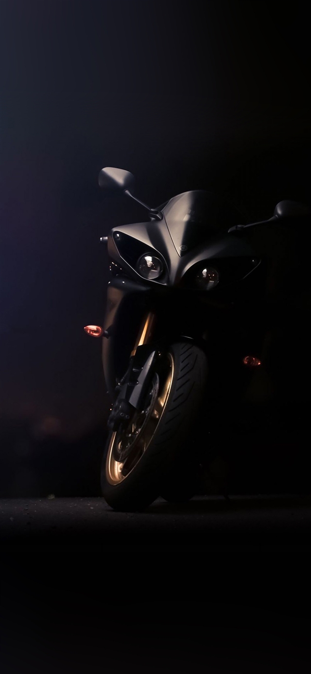 1125x2436 Yamaha ride motorbike - black iPhone X Wallpaper