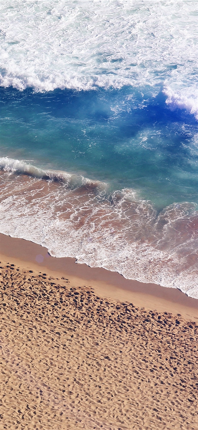 1125x2436 Beach wave coast - summer iPhone X Wallpaper