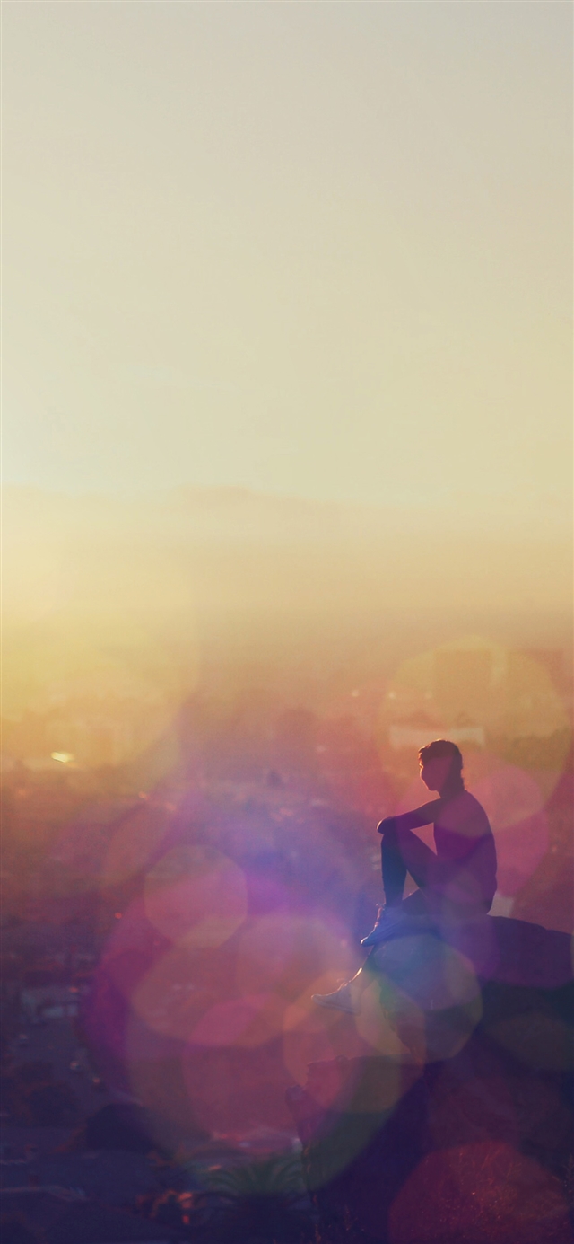 1125x2436 Girl alone after running flare -  iPhone X Wallpaper