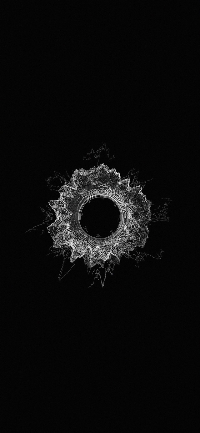 1125x2436 Dark hole black minimal pattern background -  iPhone X Wallpaper