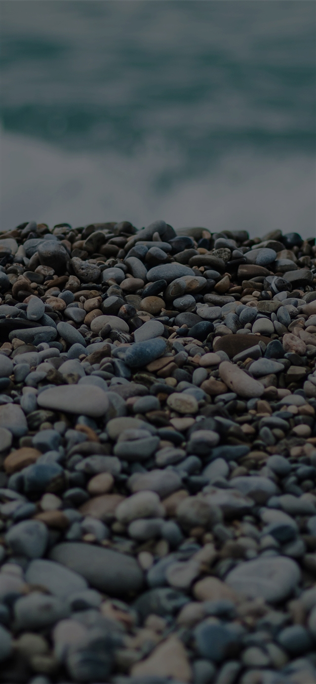 1125x2436 Beach stones sea -  iPhone X Wallpaper
