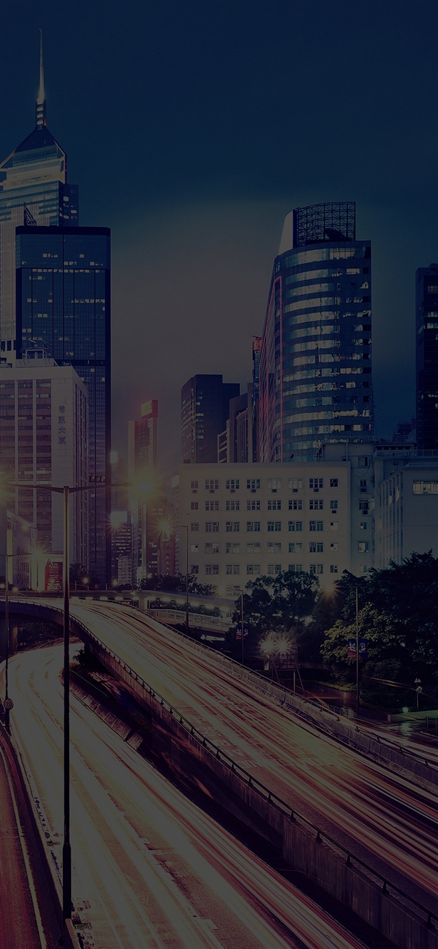 1125x2436 HongKong at night drive city dark - night iPhone X Wallpaper