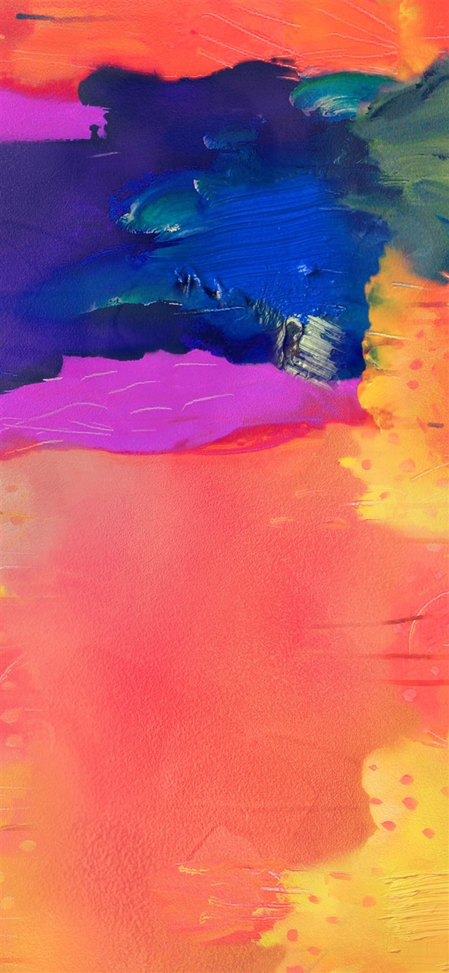 1125x2436 Painting art pattern rainbow - orange iPhone X Wallpaper