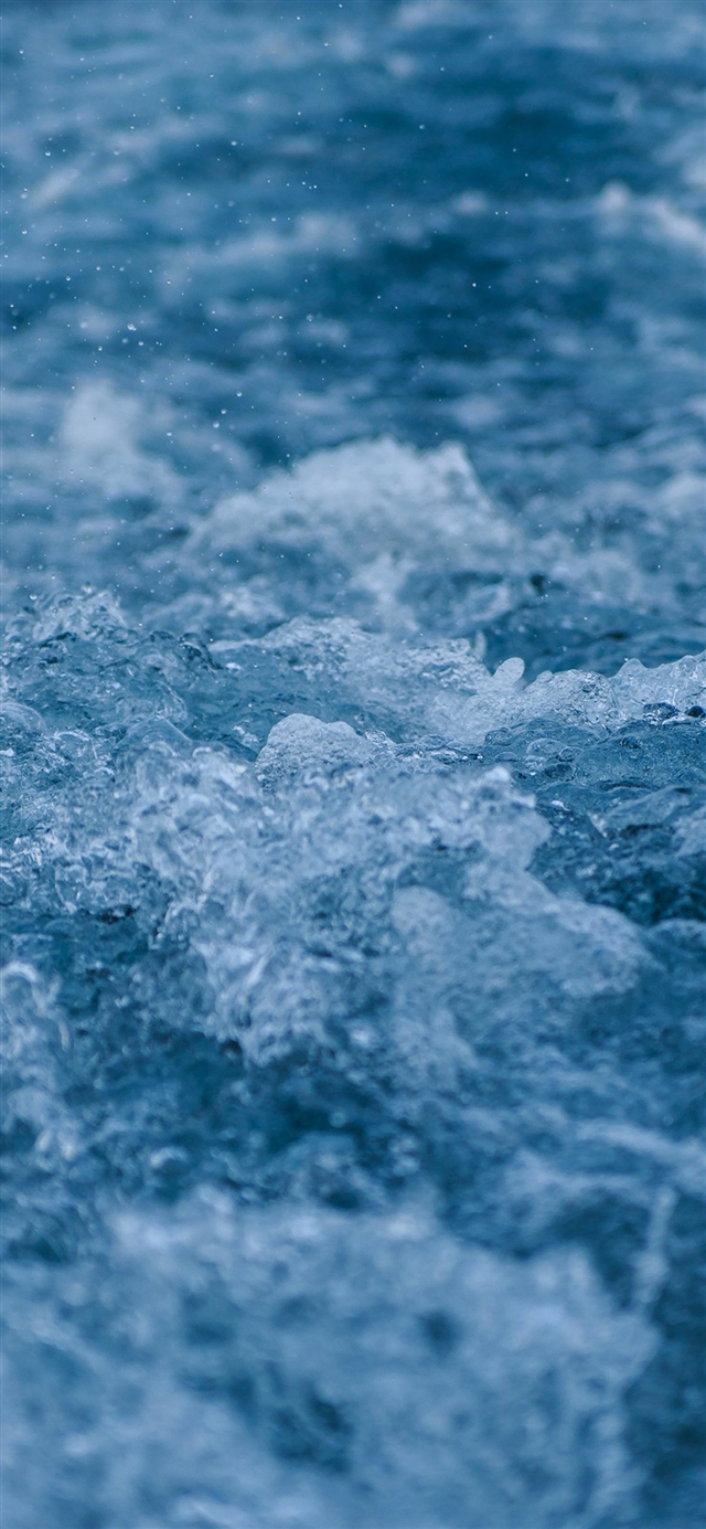 1125x2436 Wave sea ocean nature angry - cyan iPhone X Wallpaper