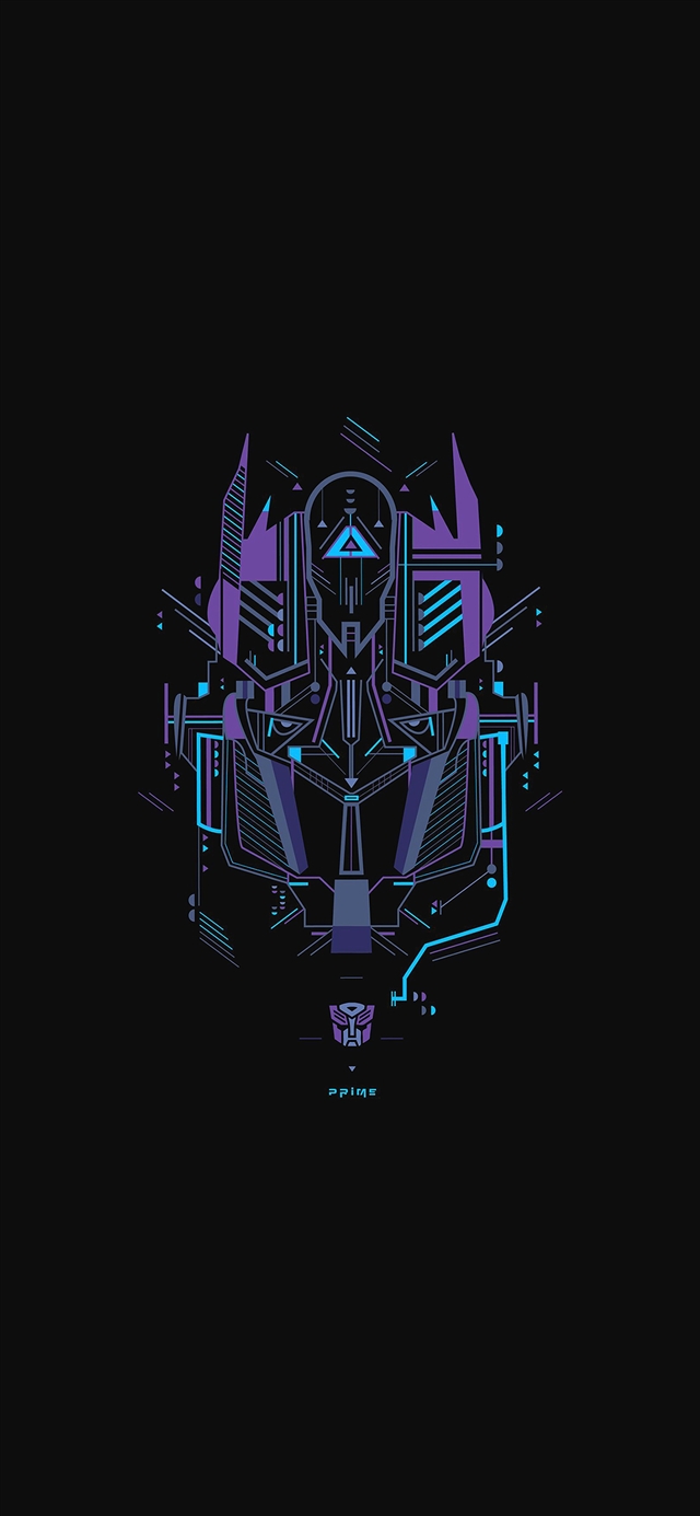 1125x2436 Transformer logo two art illust - purple iPhone X Wallpaper