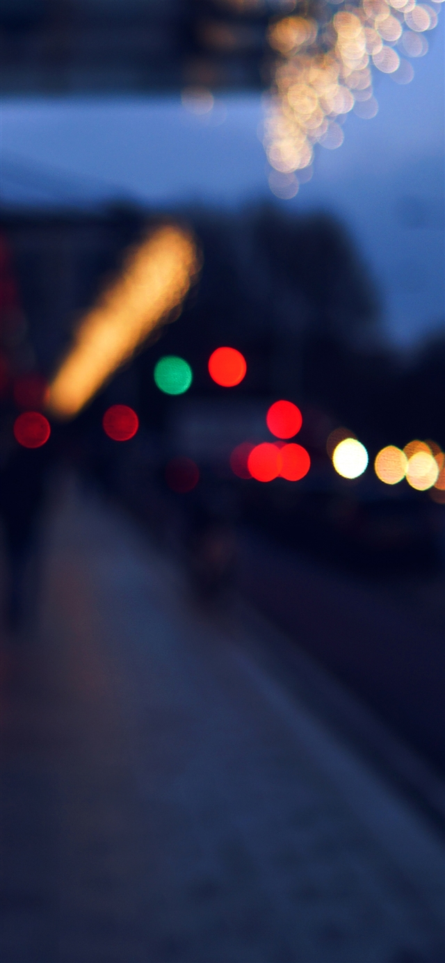 1125x2436 Bokeh street lights city art - bokeh iPhone X Wallpaper