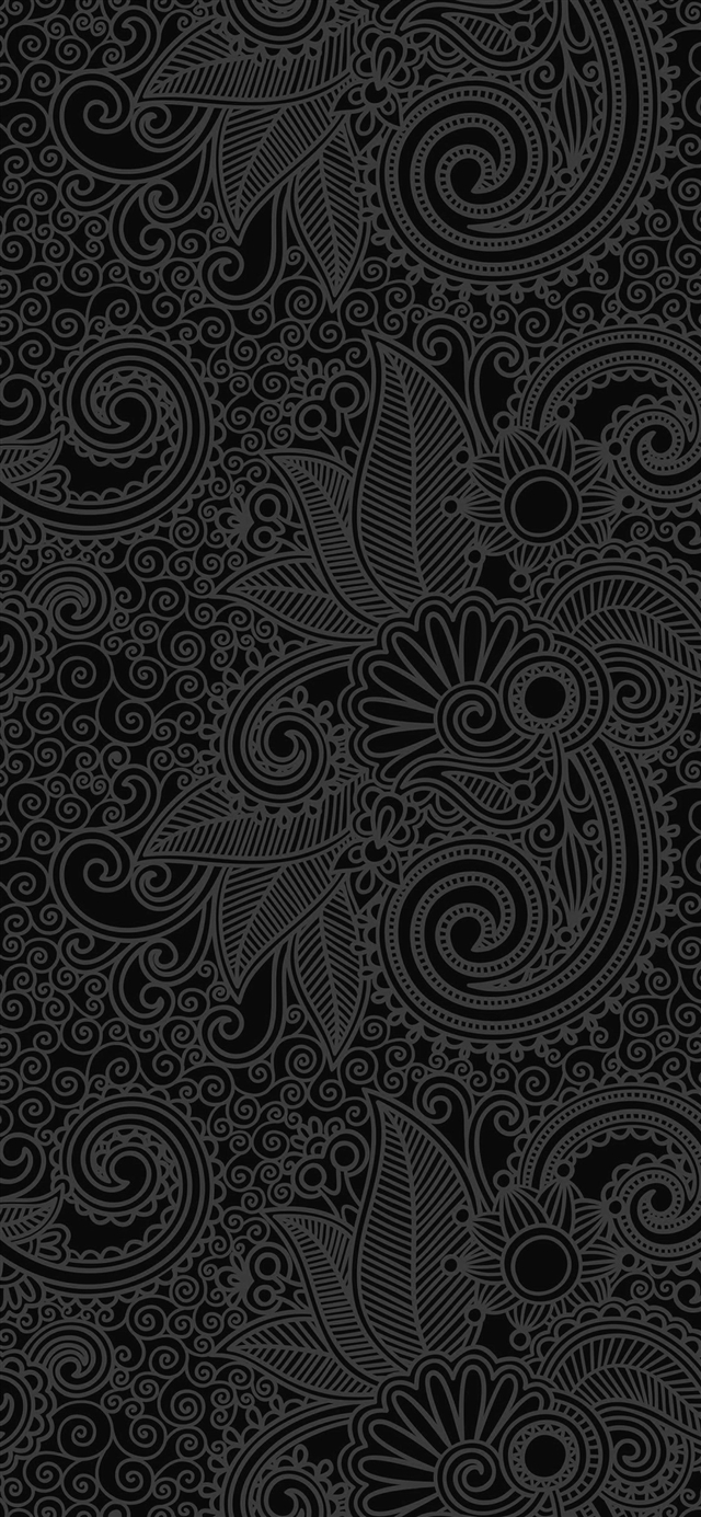 1125x2436 Design flower line dark pattern - background iPhone X Wallpaper