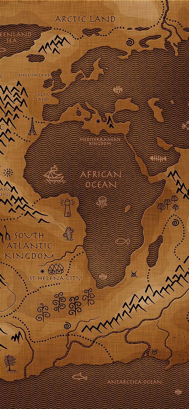 1125x2436 Center map art - center iPhone X Wallpaper