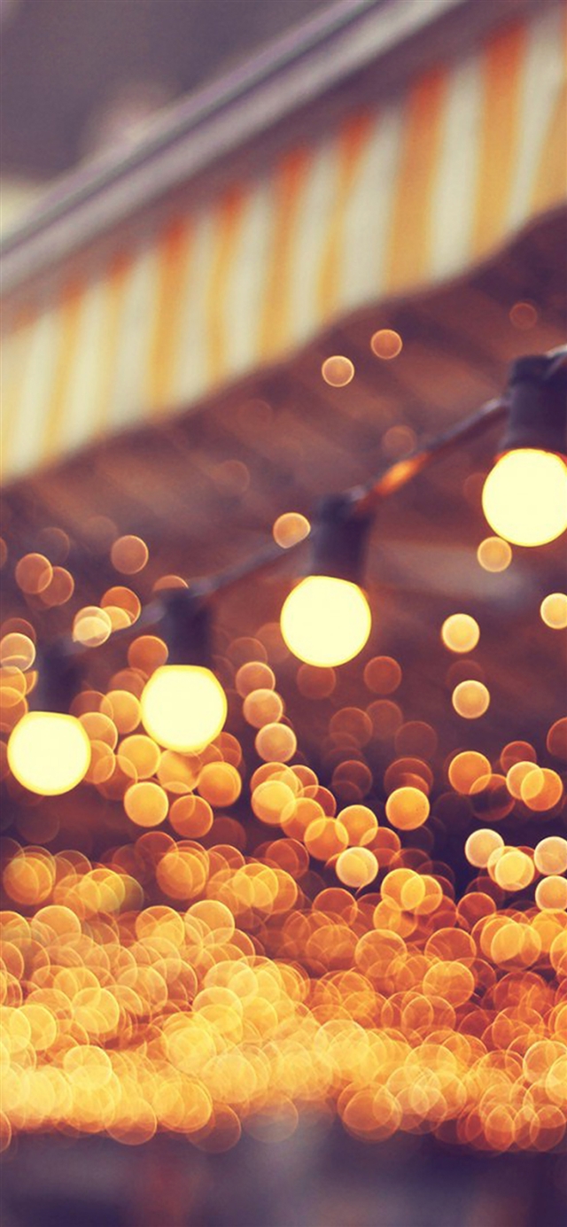 1125x2436 City light blue bulbs romantic street - romantic iPhone X Wallpaper