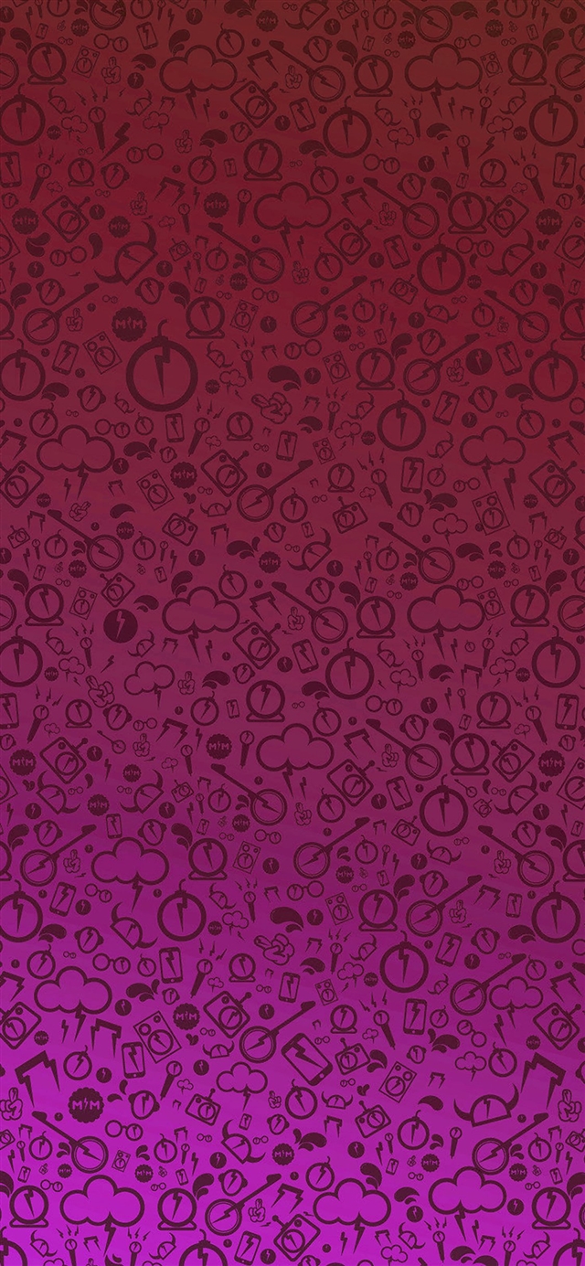 1125x2436 Electric icons pattern red art - background iPhone X Wallpaper