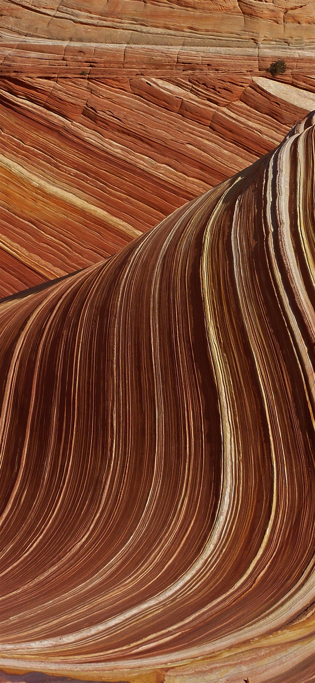 1125x2436 Swirling patterns wave mountain - yellow iPhone X Wallpaper