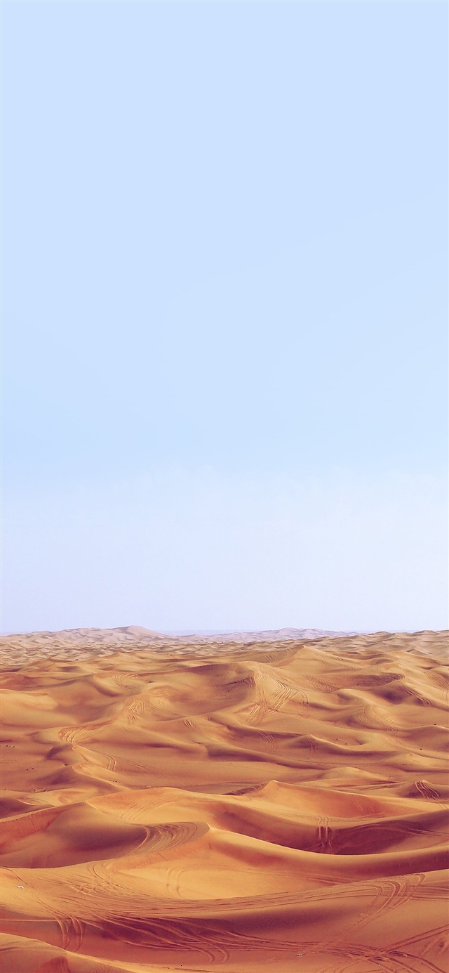 1125x2436 Desert minimal blue sky earth - yellow iPhone X Wallpaper