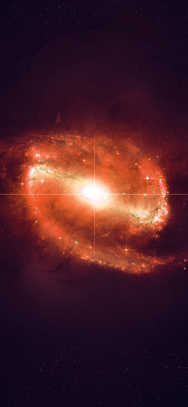 1125x2436 Space red bingbang explosion star - orange iPhone X Wallpaper