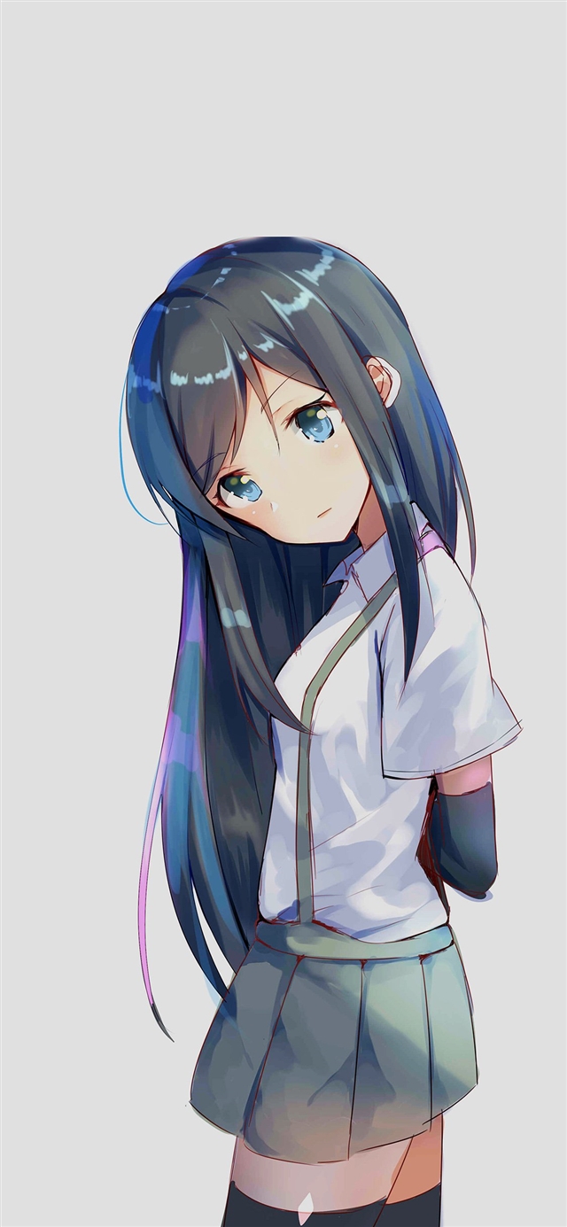 1125x2436 Girl illustration art - illustration iPhone X Wallpaper