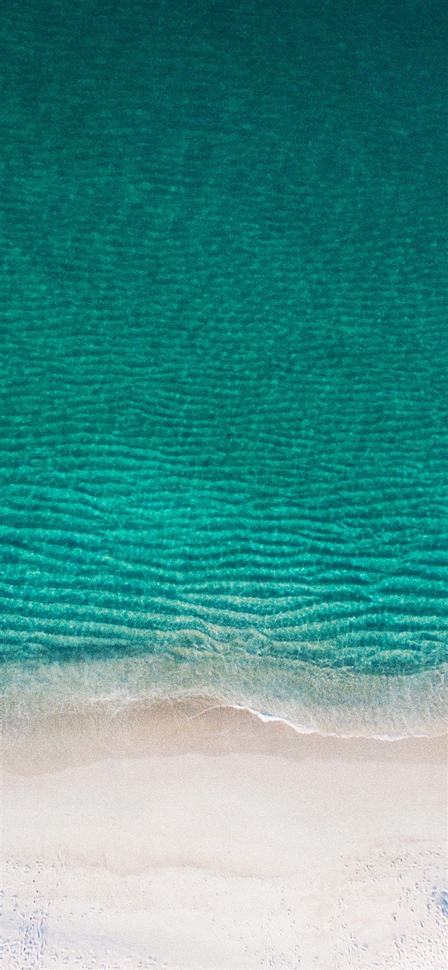 1125x2436 The beach - green iPhone X Wallpaper