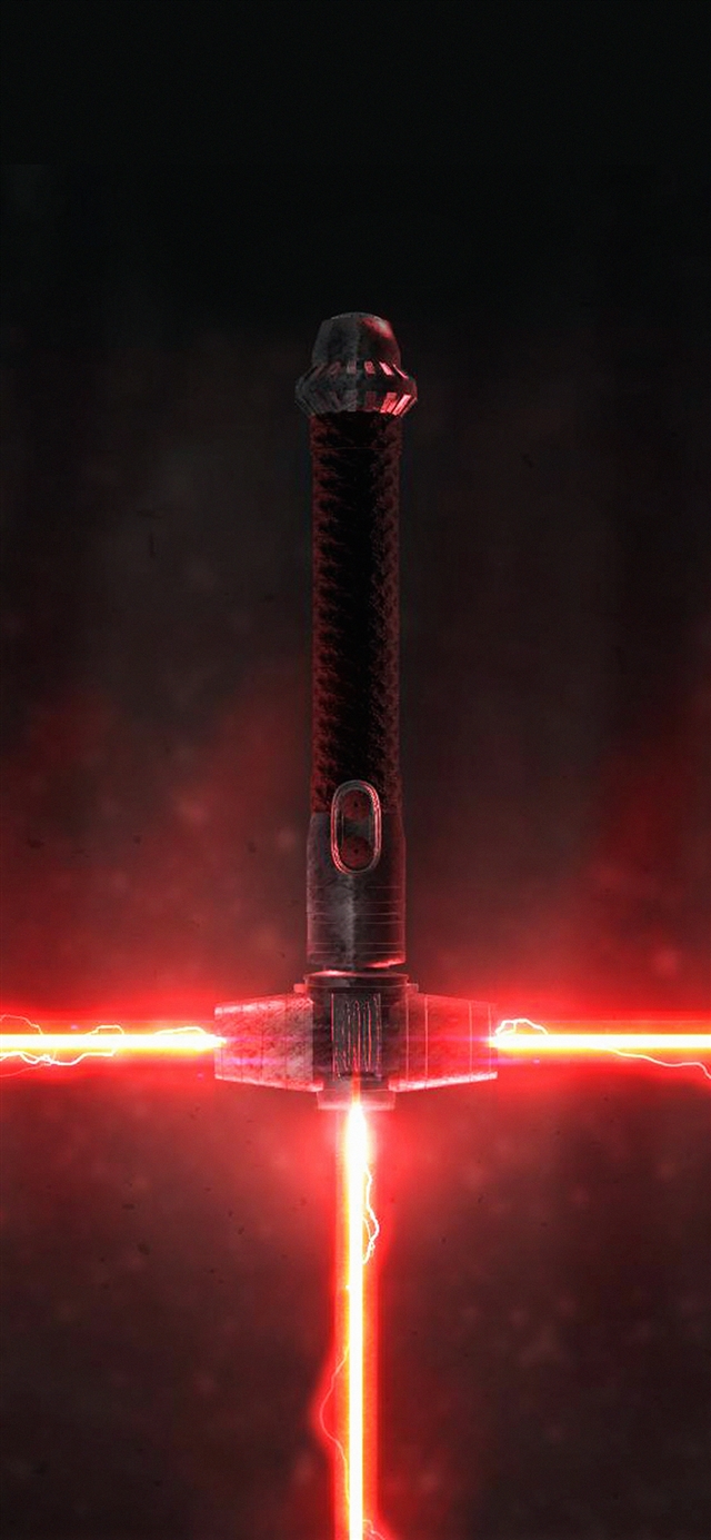 1125x2436 Lightsaber red art -  iPhone X Wallpaper