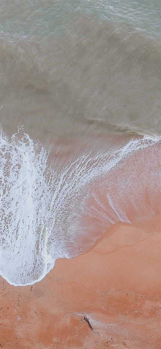1125x2436 Beach sand sea - waves iPhone X Wallpaper