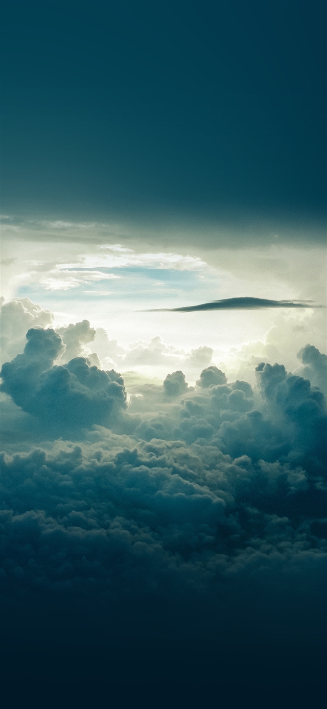 1125x2436 Sky cloud blue summer - black iPhone X Wallpaper