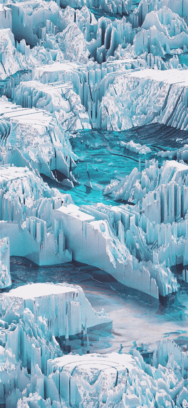 1125x2436 Ice abstract water blue pattern background - background iPhone X Wallpaper