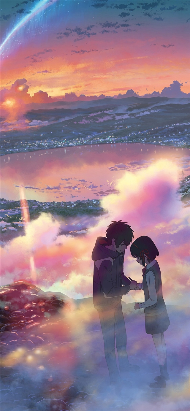 1125x2436 Anime filme illustration art - yellow iPhone X Wallpaper