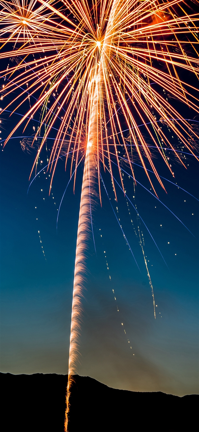 1125x2436 Fireworks sky -  iPhone X Wallpaper