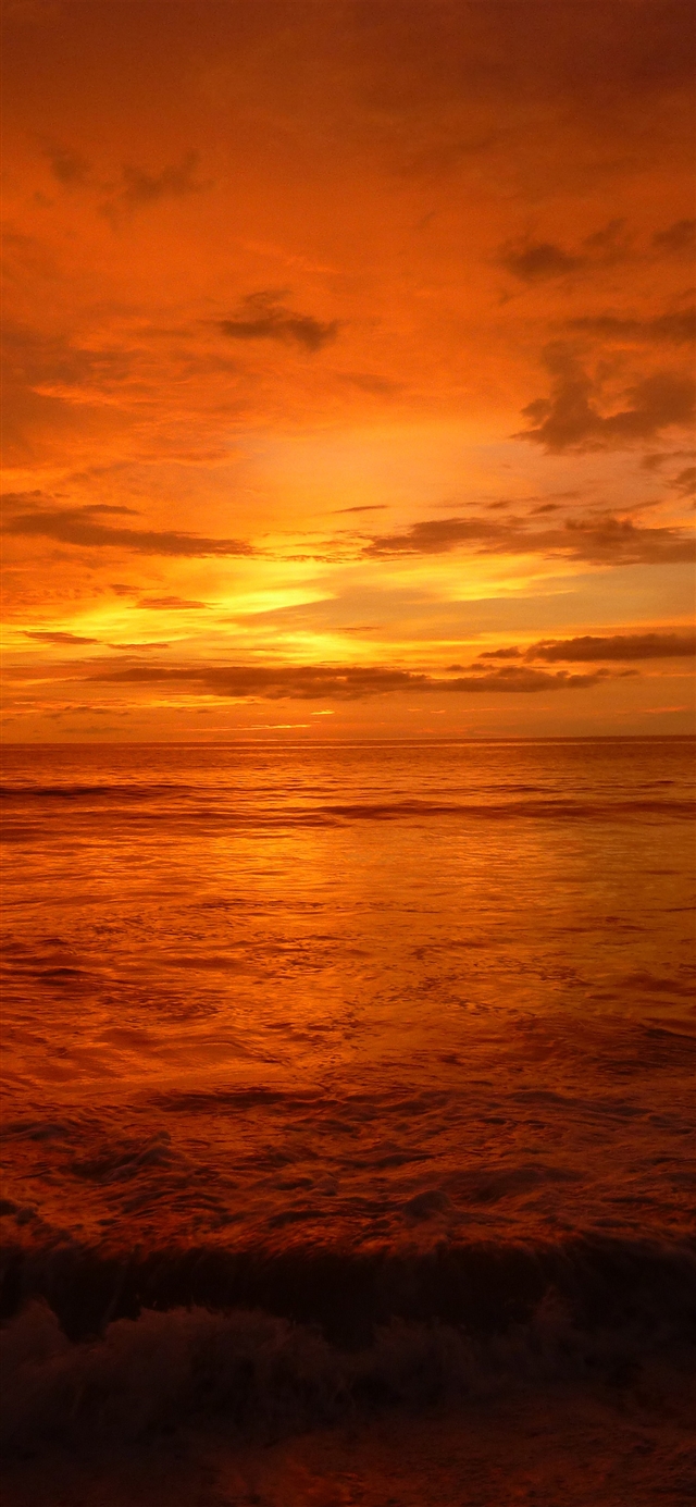 1125x2436 Night cloud sea sunset - night iPhone X Wallpaper